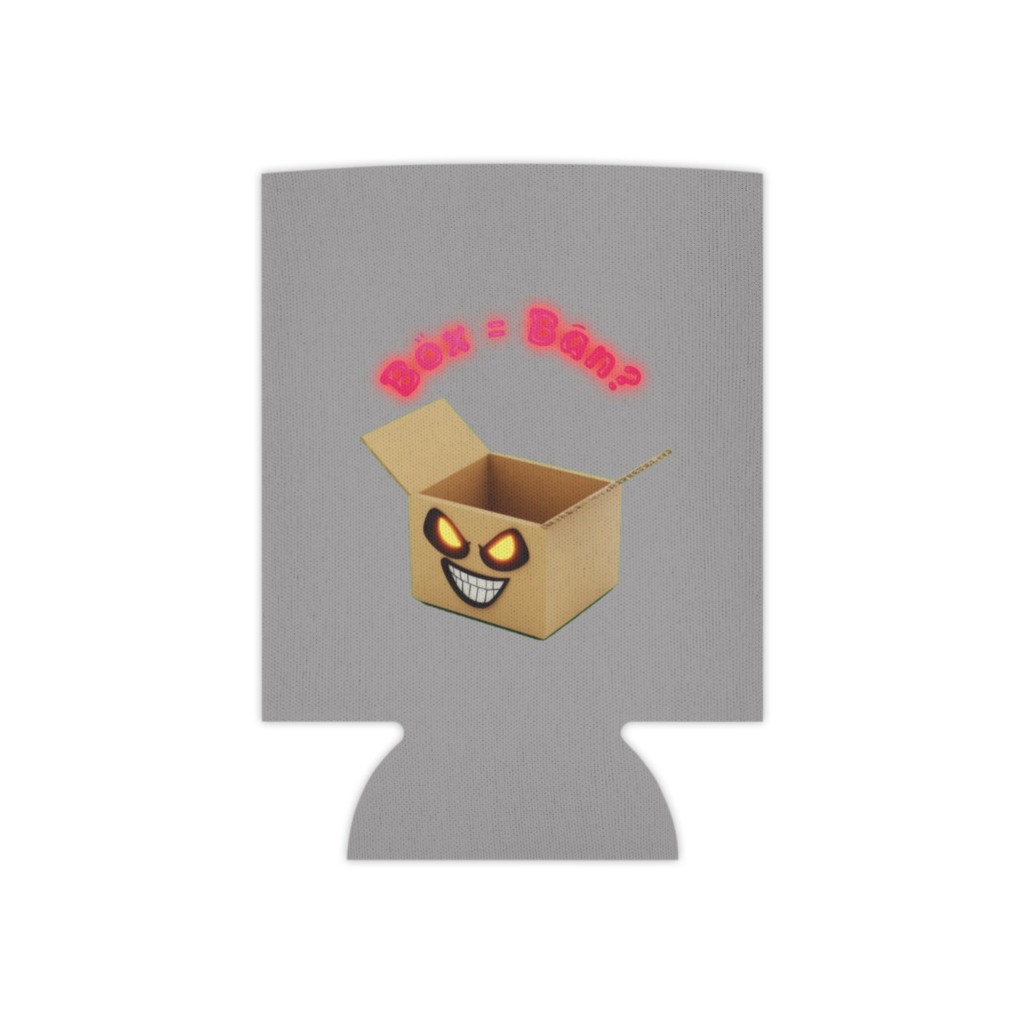 Can Cooler — 'Box = Bop?' Grinning Box Beverage Koozie